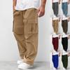 Men's Casual Sports Loose Straight Pocket Work Pants Long Pants