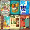 Aloha Tiki Bar Poster Tin Sign Vintage Beach Party Bar Pub Wall Decor Metal Plate Retro Hawaii Surfing Plaques