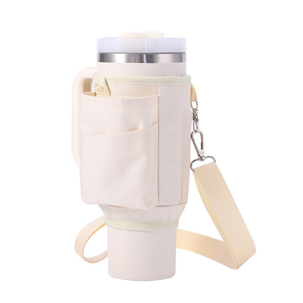 Oxford Water Bottle Carrier Bag Holder Function 40oz Capacity Insulated Cup Cover Cover Style Water Bottle Pouch for Daily Use