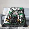 Luffy Anime Manga Korallenfleece Plüsch Überwurf Decke Zoro Decke für Zuhause Sofa Super Warm Bettwäsche Überwürfe,