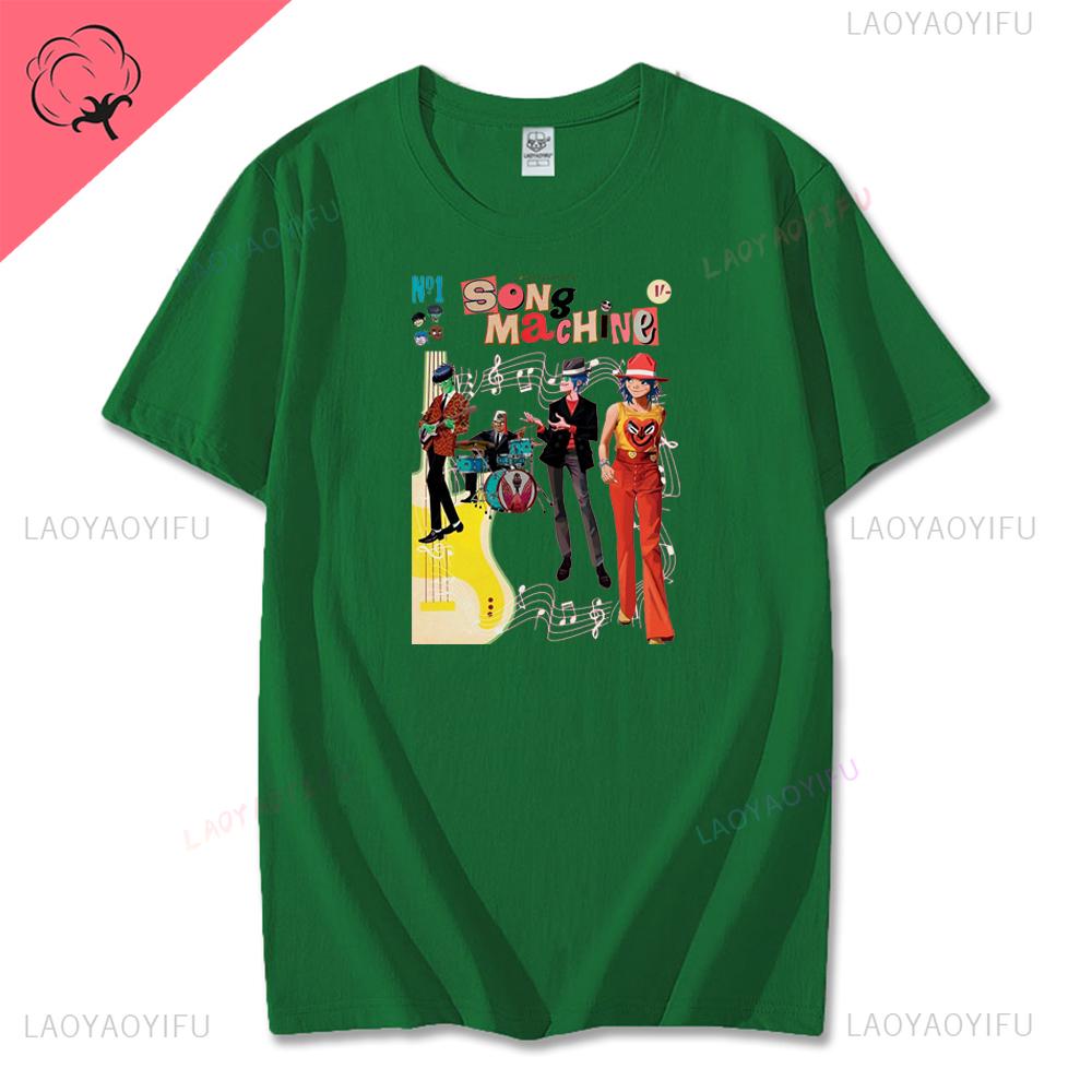 Vintage Music Band Gorillaz PUNK ROCK Printed T Shirt Men Women Summer 90s Oneck Cotton Short Sleeve Tshirts Y2K Clothing Tee