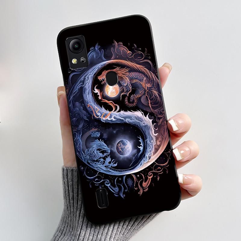 For Cricket Icon 5 Case AT&T Motivate 4 (SL112A/SL112C) Back Cover Luxury Cute Love Rabbit Funny Black Soft Silicone Phone Case