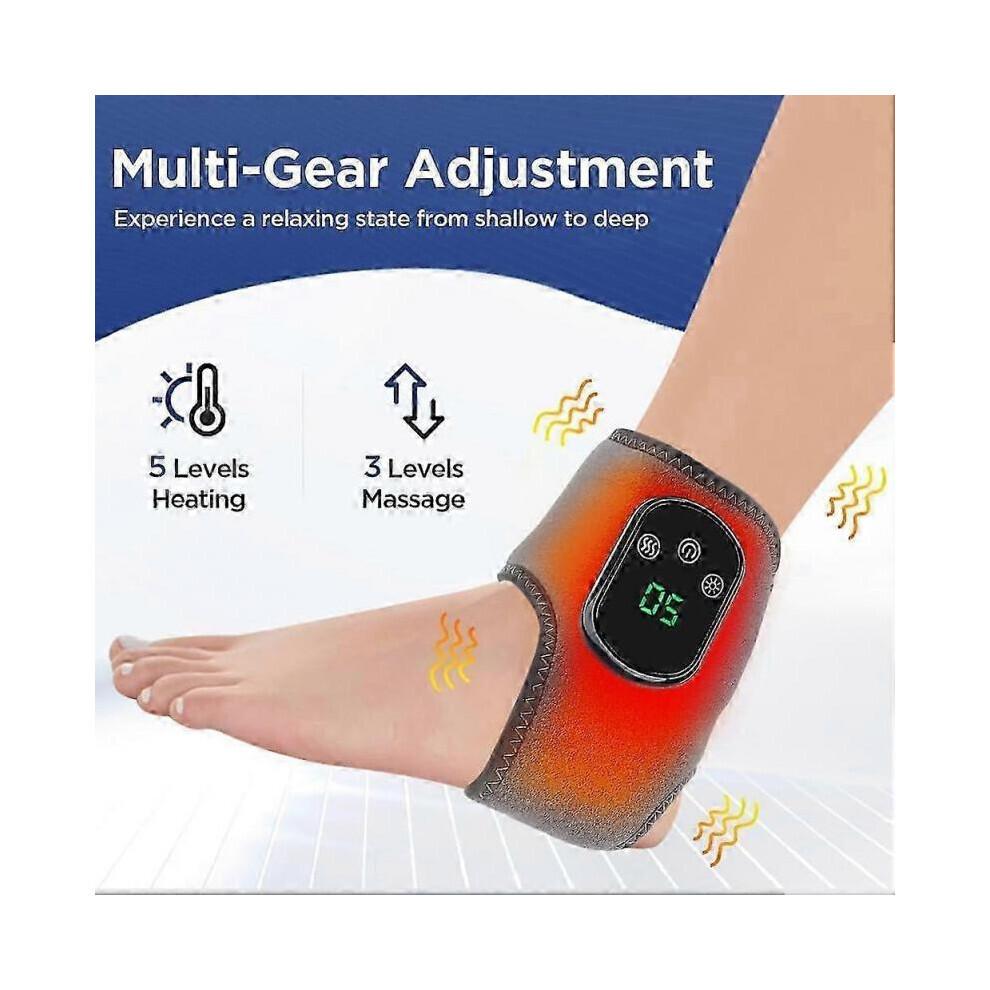 2025 Emsense Foot Massager Wireless Portable Triple Method 3 Vibration Mode Heated Ankle Wrap for Home Office Travel 1 Piece