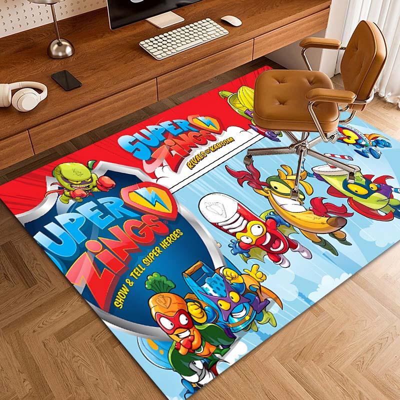 CustomizableCute Cartoon Super Zings Printed Non-slip Mat Yoga Mat Door Photography Props Kitchen Mat Area Birthday Gift