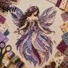 Buntes Stoffstück-Set Feen-Patchwork DIY-Set, Floral Handnähen Pädagogisches Feinmotorik-Spielzeug Basteln mit vorgeschnittenen Teilen und Anleitung