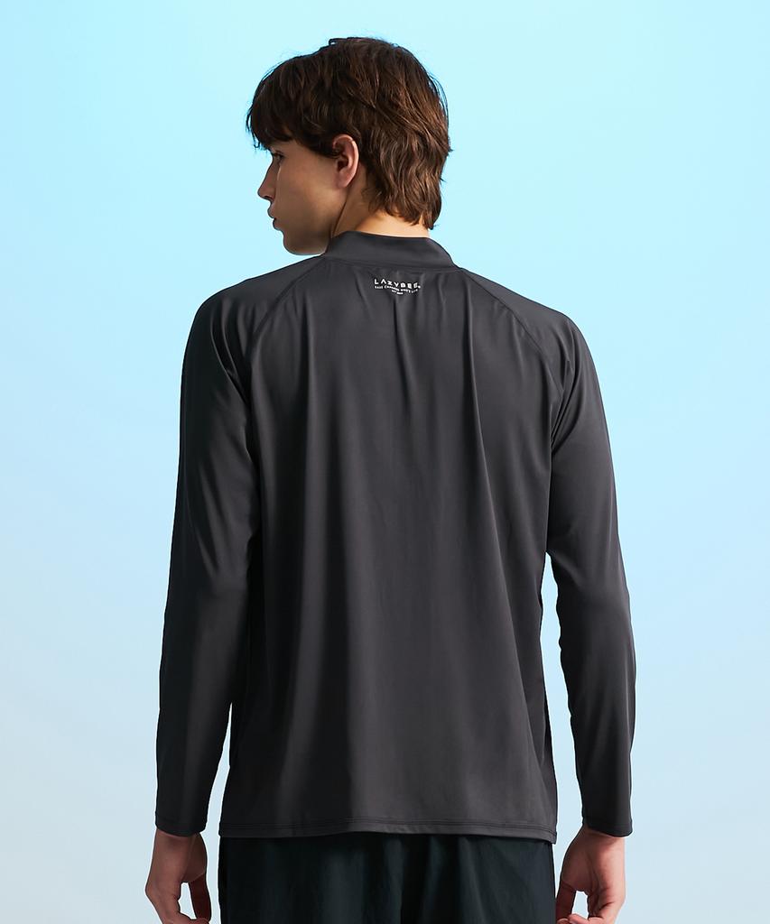 Leijibi Multi-Cooling Essential Loose Fit Zip-Up Rash Guard M Charcoal
