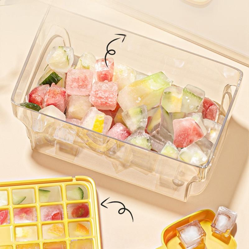 Ice Cube Mold - Homemade Ice Cubes - Refrigerator with Large Capacity - Pressing Ice Tray - Storage Box - Freeze Ice Cubes - Ultimate Gadget