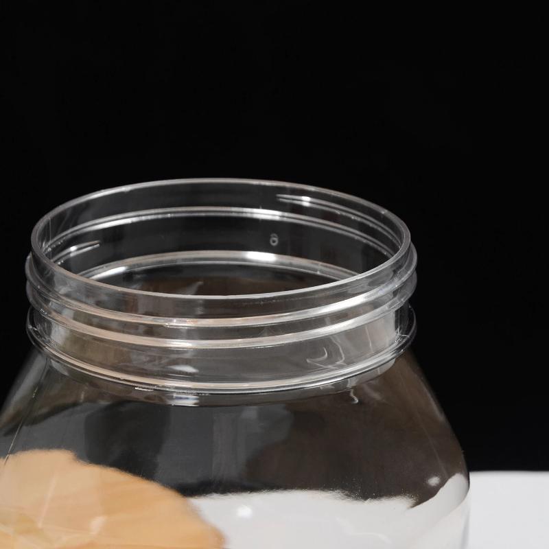 900Ml Clear Wide Mouth Pet Food Storage Jars Airtight Lids For Nuts Candies Snacks Pantry Organization