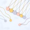 Engravable Round Pendant Stainless Steel Necklace - Festival Gift