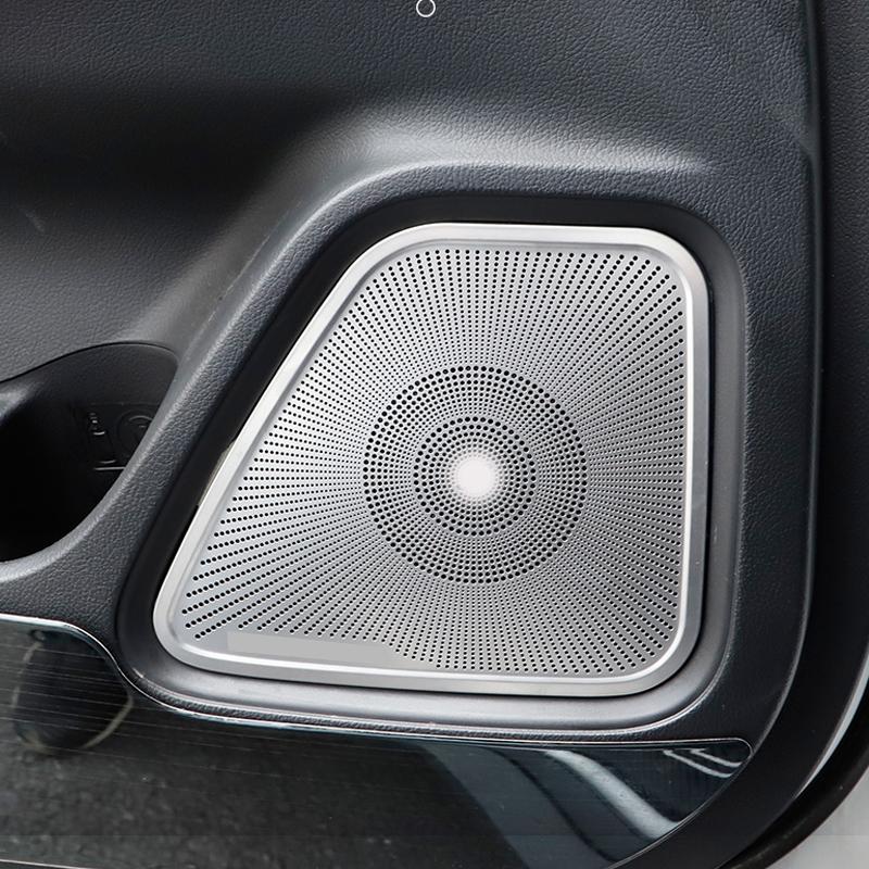 Für Mitsubishi Outlander 2012-Auto Tür Lautsprecher Sound Chrome Pad Lautsprecher Abdeckung Trim Rahmen Aufkleber Innen