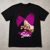 Sia T Shirt Colourful Bow Graphic Pop Singer Tee Adults Kids Black Gift