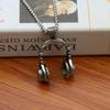 Trendy Men'S Titanium Steel Earphones Necklace Men'S Hip-Hop Personality Jewelry Pendant Sweater Chain Women'S Fashion Pendant Accessories