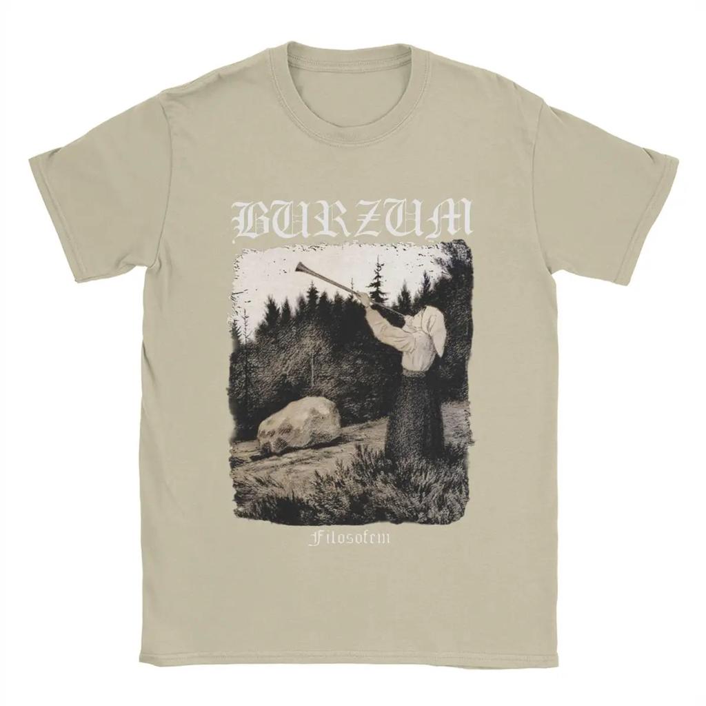 Burzum Blow The Trumpet T Shirt Men's Cotton Amazing T-Shirt Crew Neck Tees Short Sleeve Clothing Summer