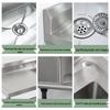 CHENDU Stainless Steel Kitchen Single Sink Workstation