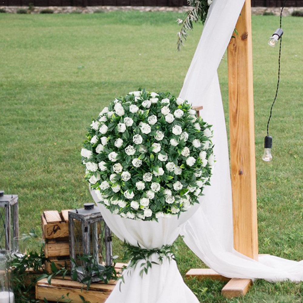 Artificial Flower Balls Grass Ball Green Plant Fake Grass Landscaping Tree Shed Roof Home Garden Wedding Ceiling Hanging Decor
