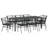 Garden Dining Set 9 Pcs Black Poly Rattan