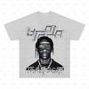 Camiseta Gráfica Retrô Utopia do Rapper Travis Scott Masculina Roupa Hip Hop Y2k Moda Unissex Oversize Top Gangster Presente para Fã