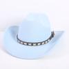 Popular European and American Fashion OL Style One-word Cowboy Hat Men's and Women's High-end Top Hat Jazz Hat Felt Hat