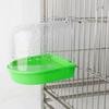 Bird Bathtub Easy To Clean Transparent Bird Bath Cage Convenient Bath Bathroom for Small Birds Parrot