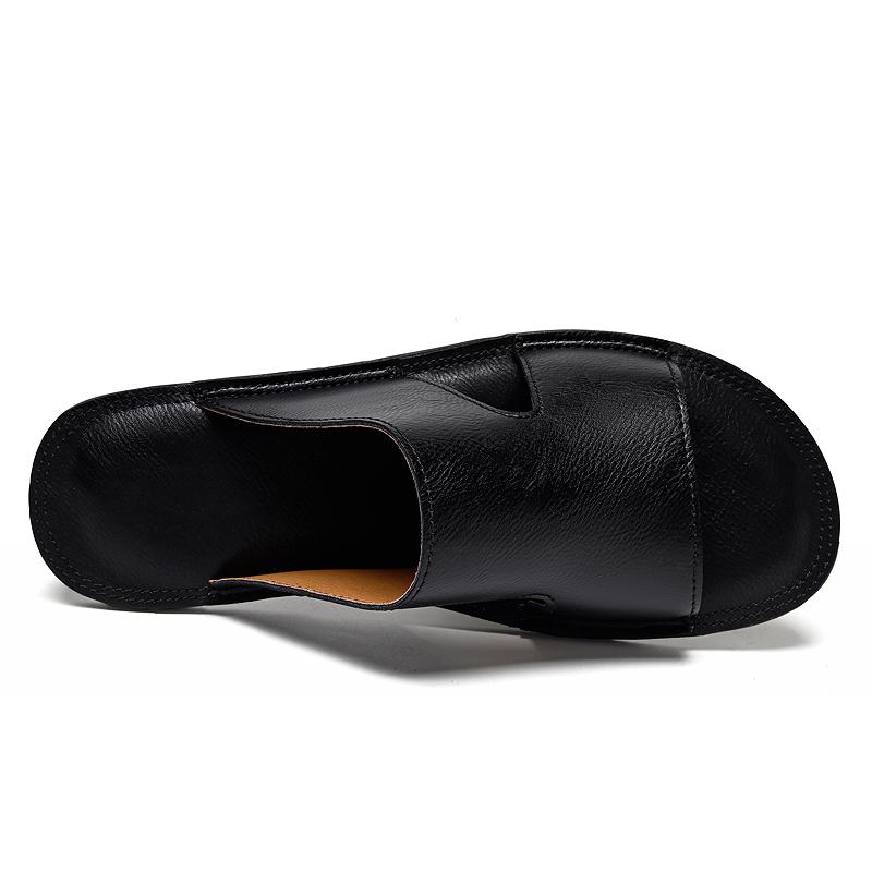 Fashion Comfy Summer Men's Classic Casual Slippers Leather Slippers Lightweight Stylish Outdoor Indoor Shoe Durable Non - Slip Slippers