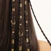 80pcs Metal Cuff Clips Hollow Out Hair Ring Hair Braiding Hair Braid Tubes  Hair Jewelry