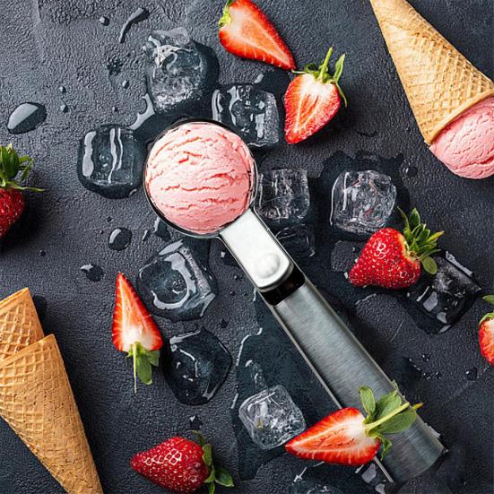 Ice Cream Scoop Stainless Steel Easy to Clean Perfect Circle Design Food Grade Dishwasher Safe Ice Cream