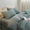 Class A, Maternal And Infant Grade Cotton Double-Layer Yarn 4Pcs Set, Pure Cotton Dormitory 3Pcs Set, Solid Color Bed Sheet Waffle Single Quilt Cover