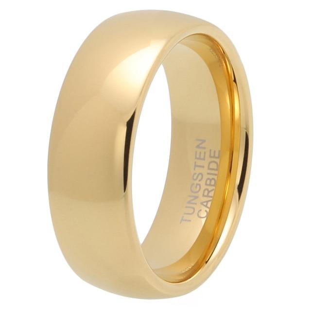 iTungsten 2mm 4mm 6mm 8mm 10mm Gold Plated Tungsten Ring For Men Women Couple Engagement Wedding Band Trendy Jewelry Comfort Fit