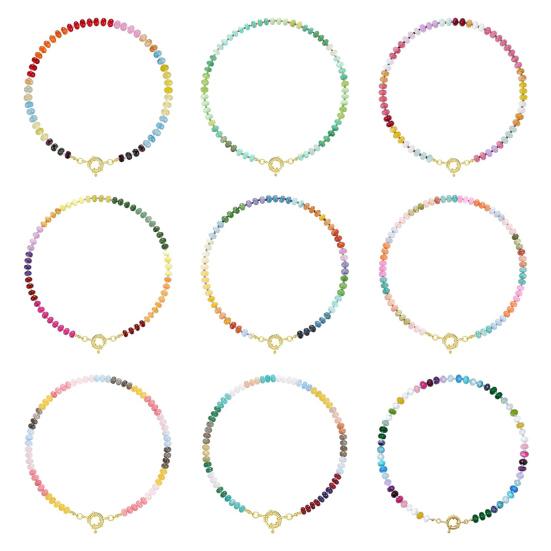Náhrdelník z kamenných korálků Barevný korálkový choker Boho letní dovolenkový náhrdelník pro ženy Denní nošení Párty Plážová dovolená Šperky