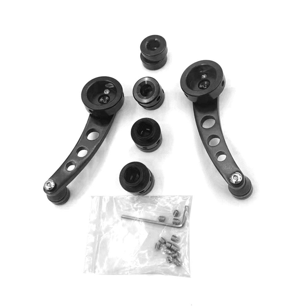 1 Pair Car Window Winder Handle Black Aluminum Alloy Manual Elevator Handles For VW Beetle 1968-1979 Heavy Duty Window Cranks