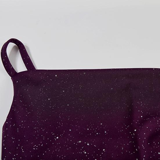 Partykleid für Damen, V-Ausschnitt, ärmellos, Etuikleid, schmale Passform, knielang, einfarbig, Strass-Dekor, elastisch, rückenfrei, Club-Party, Midikleid, Trägerkleid