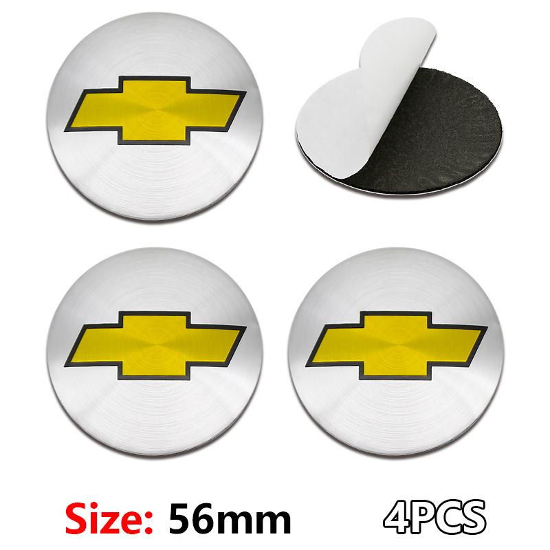 Car Wheel Hubcap Center Cover Sticker 56mm for Chevrolet Cruze Silverado Traverse Spark Equinox Cobalt Malibu Aveo Sonic Orlando
