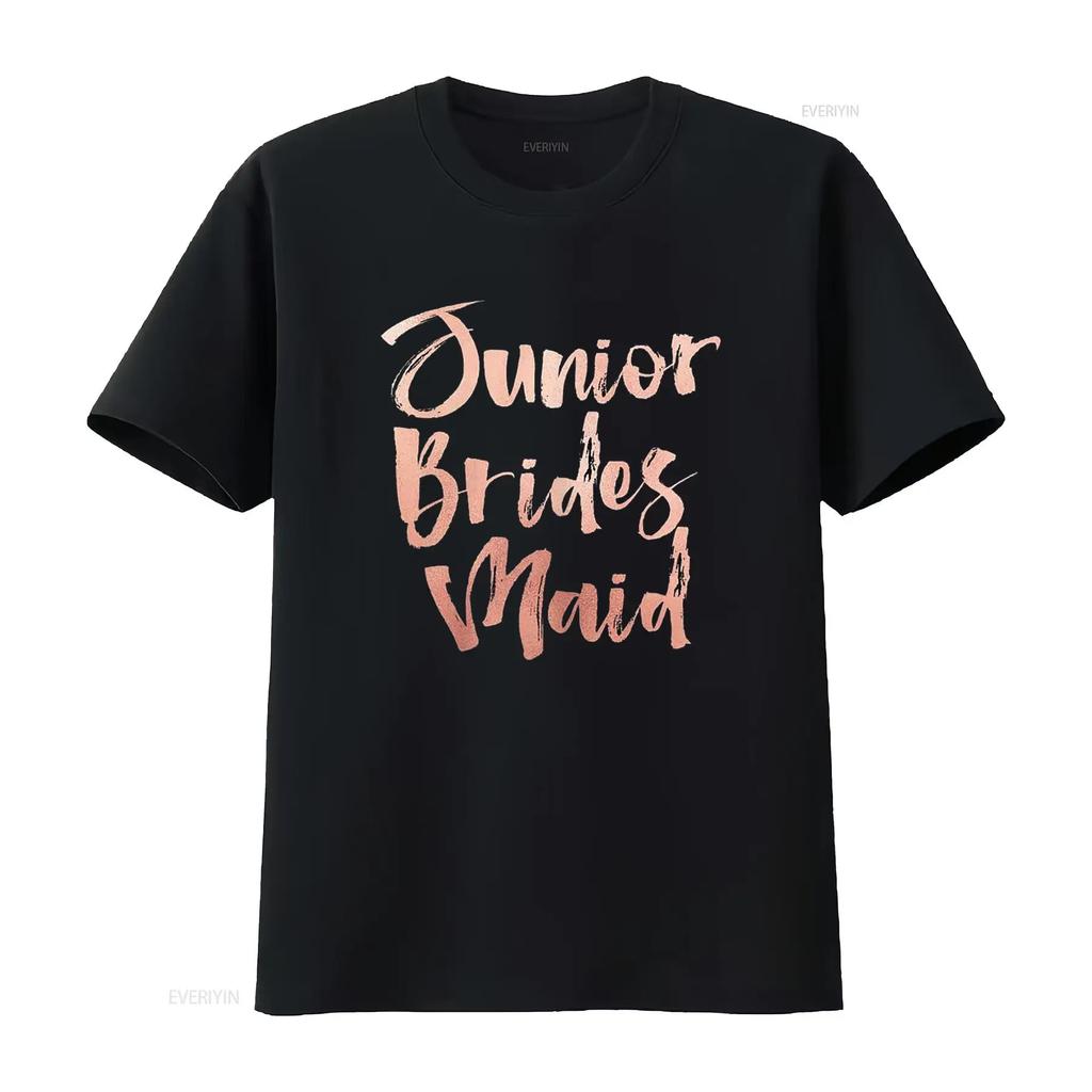 Junior Bridesmaid T Shirt for Women Bridal Wedding Party Vintage Washed Breathable Comfortable Soft Stylish Graphic Slightly