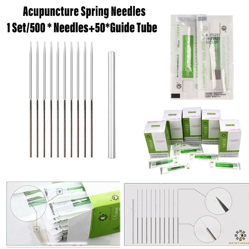 Sterile Acupuncture Needles Pack Of 500 Disposable Stainless Steel Needles Fine Gauge 0.16mm Diameter