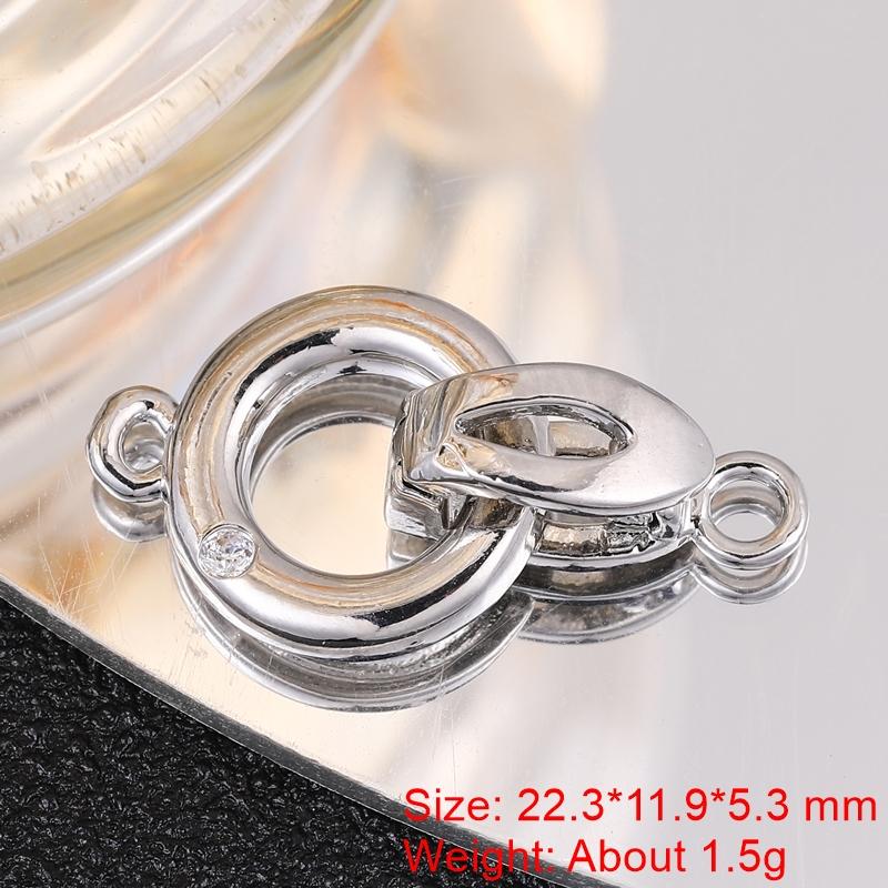 Juya Handmade Gold Silver Plated Fastener Bail Connector Clasps Accessories For Needlework Pearls Beads Jewelry Making