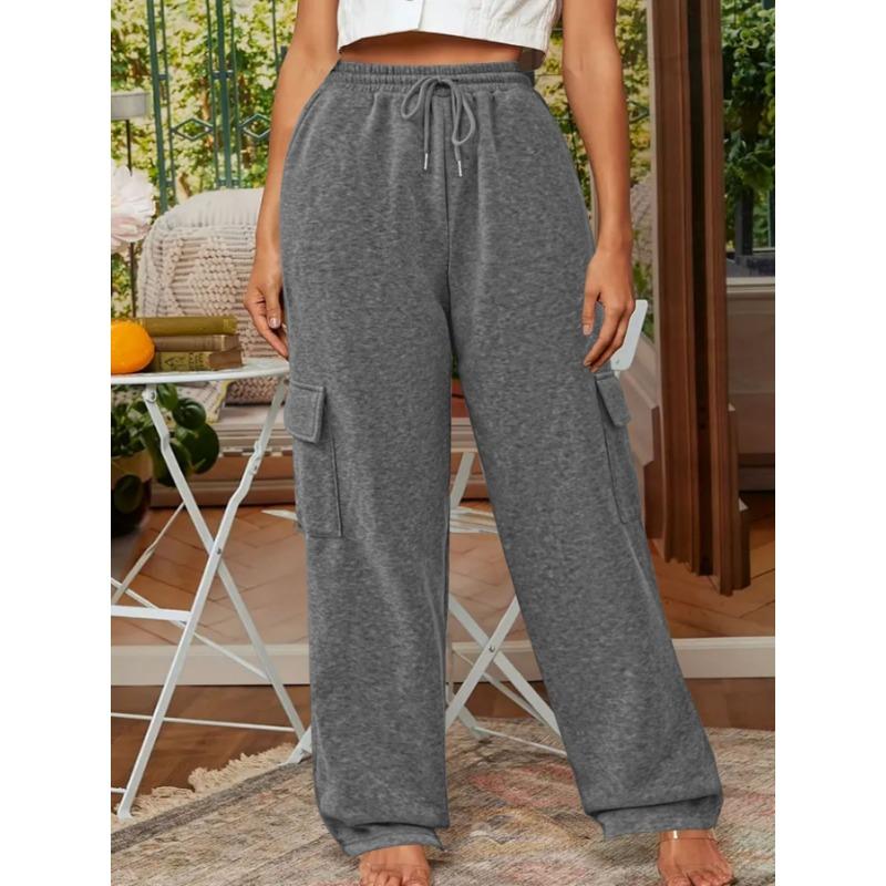 Damen Frühling und Herbst Neue Lässige Lockere Mode Temperament Tasche Kordelzug Damen Jogginghose