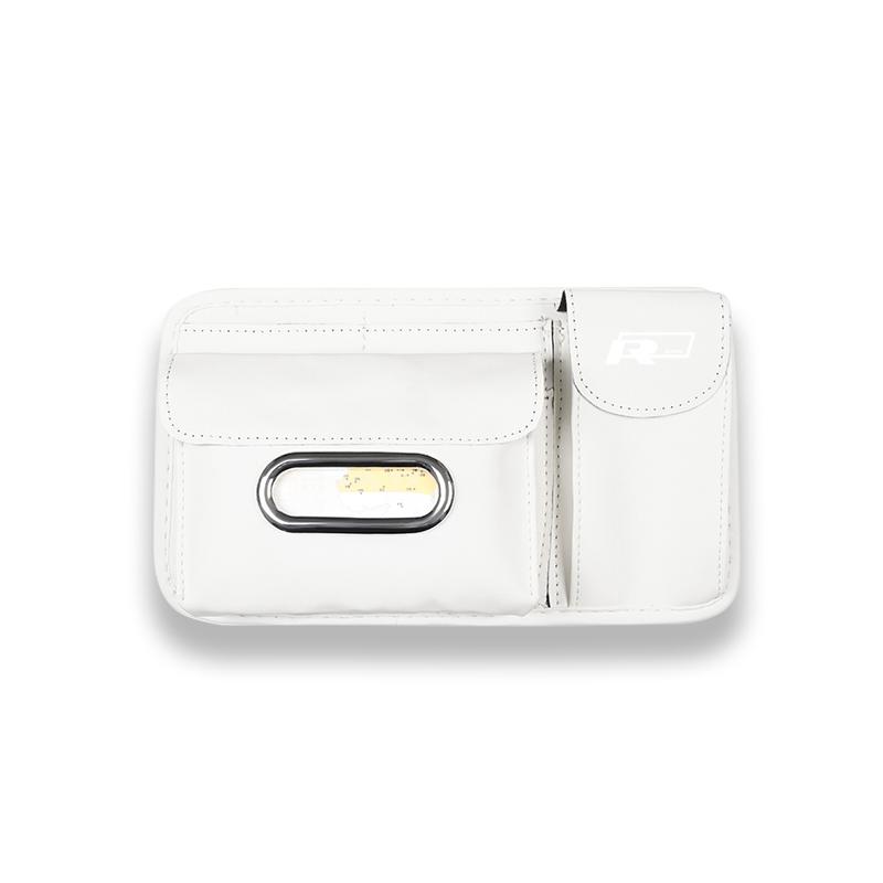 Car Sun Visor Tissue Box Leather Tissue Storage Bag Wallet For VW GTI Polo Golf Passat Tiguan Arteon Jetta Beetle T-ROC ID.4 CC Zw2