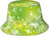Green Shamrock Hat Lucky Clover Bucket Hats Travel Beach Sun Hat Wide Brim Fisherman Caps For Women Men
