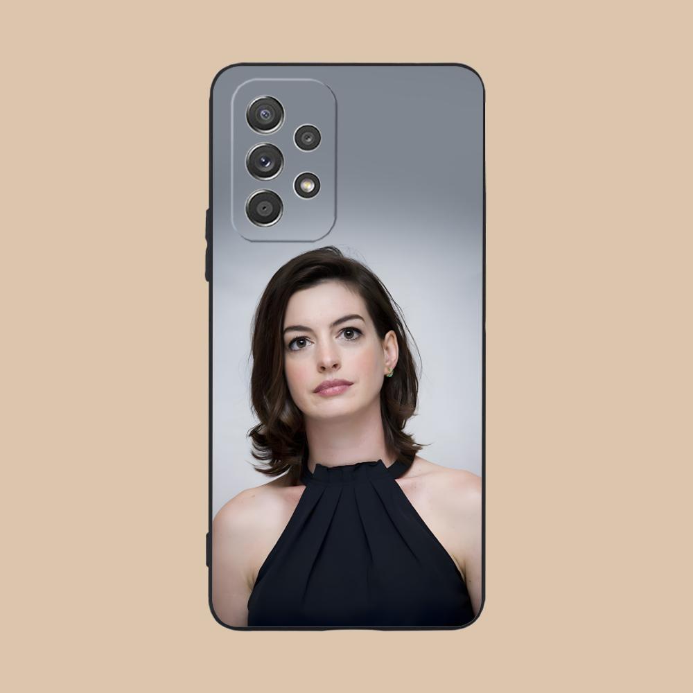 Anne Hathaway Mobile Phone Case for Samsung Galaxy A56 55 54 53 52 51 36 35 34 23 16 15 5G Colorful Cover Pretty Luxury Cover