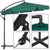 Springos ® Cantilever Garden Parasol with Crank, Including a Cover 350 Cm