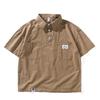 Short-sleeved Polo Shirt For Men In Spring And Summer Work Shirt Japanese Retro Lapel Half-sleeved Design T-shirt Handsome Shirt