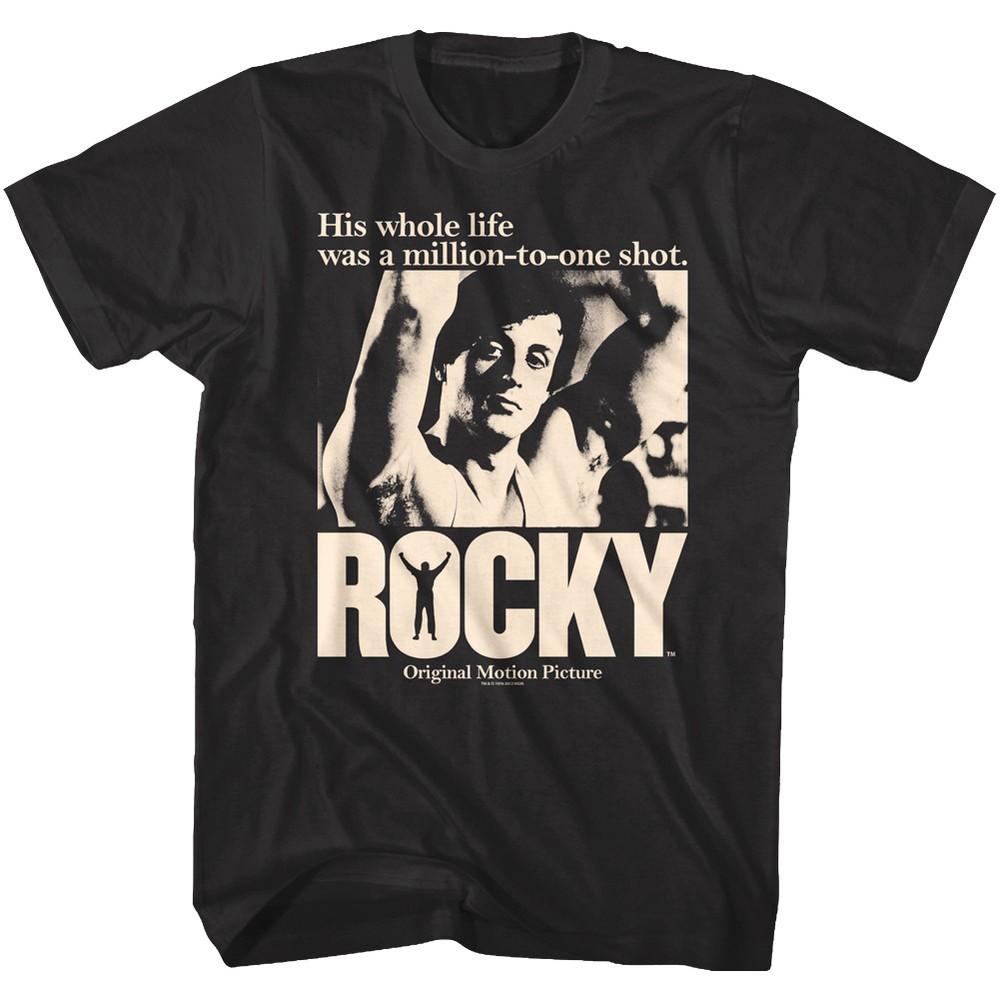 Rocky Balboa Milión k jednému výstrel Pánske tričko Boxerský šport Filmový merch Vintage Unisex tričko