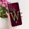 ForRealme 7 RMX2151 RMX2155 / Realme7 Pro RMX2170 Royal Crown Initial Letter Couple Phone Case Soft Silicone TPU Covers Bumpers