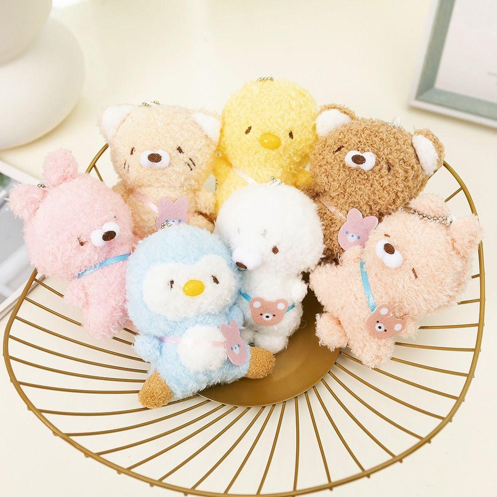 Stuffed Funny Plush Chick Keychain Animal Fashion Penguin Plush Keyring Creative Lovely Penguin Plush Doll Pendant Unisex