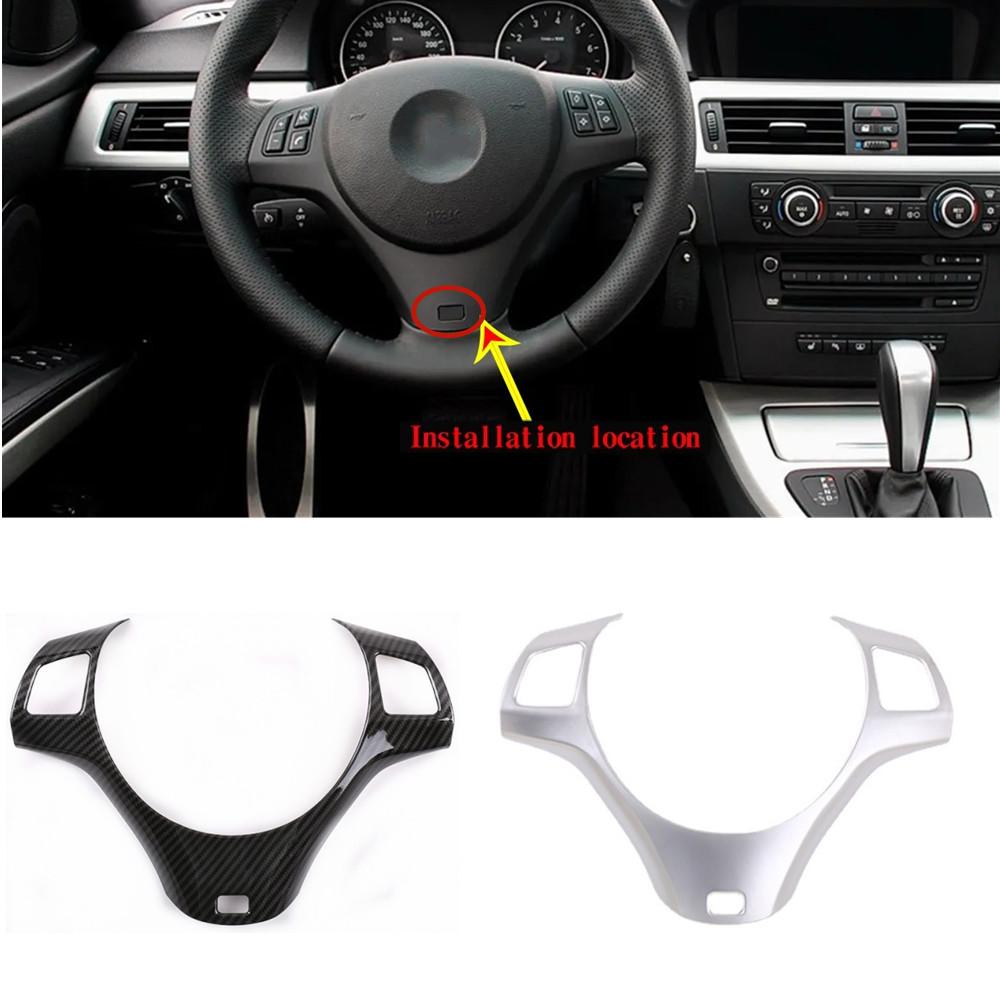 ABS Car Steering Wheel Frame Cover Trim Sticker Fit For BMW 3 Series E90 E92 2005-2012 Auto Interior