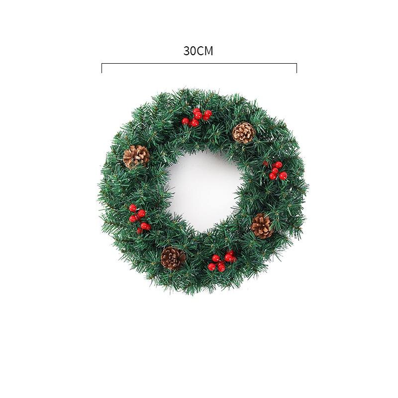 Festive 11.8-23.6in Snowy Red Ribbon Berries Pine Cone Christmas Wreath Xmas Gift