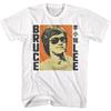 Bruce Lee Icona di Arti Marziali Occhiali da Sole Foto Maglietta Bianca a Maniche Corte da Uomo Stile Vintage Magliette Grafiche