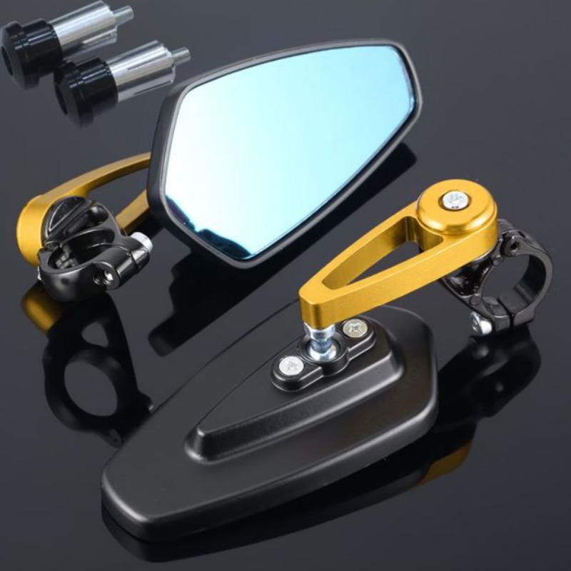 1 Pair Aluminum Alloy Motorcycle Rearview Mirrors Universal Scooter Bar End Handlebar Mirror Rear View Mirror Accessories