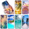Summer Beach Sunset Sea Phone Case For Xiaomi Mi A2 8 9 SE Note 10 10T 11 12 Lite 9T 11T 12S 12T Pro A3 6X 12X TPU Black Cover
