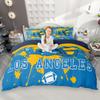Homewish American Football City Duvet Cover Set 2pcs/3pcs, Graffiti Rugby Helmet Bedding Set, Sports Comforter Cover Set